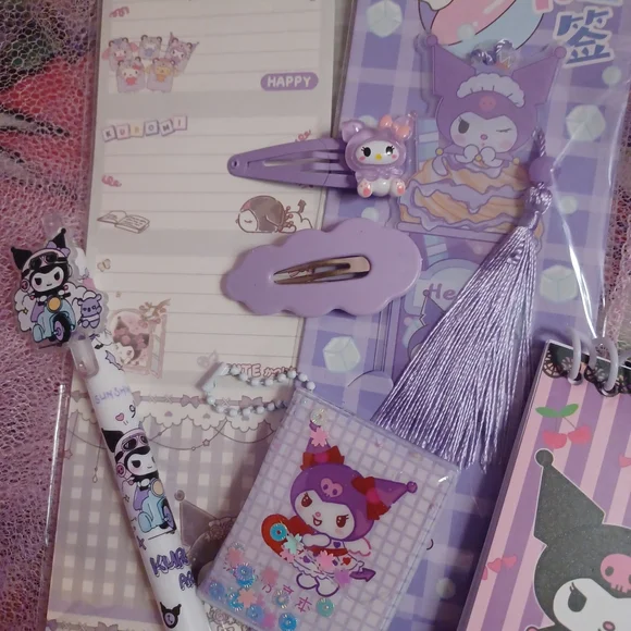 Charming Sanrio Kuromi Character Stationery Set in Purple and Pink - Picture 2 of 4